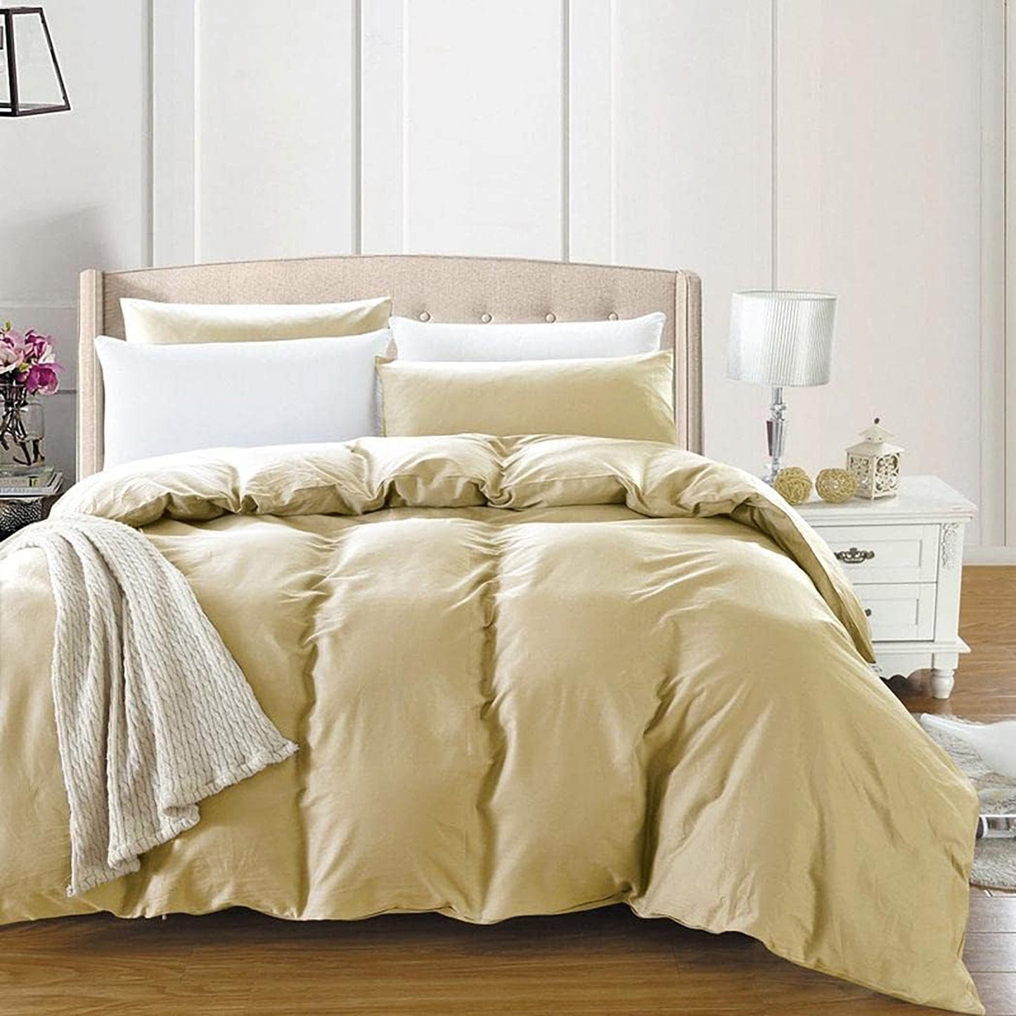 2000 TC Premium Ultra Soft Microfibre Quilt Cover Set - Cream