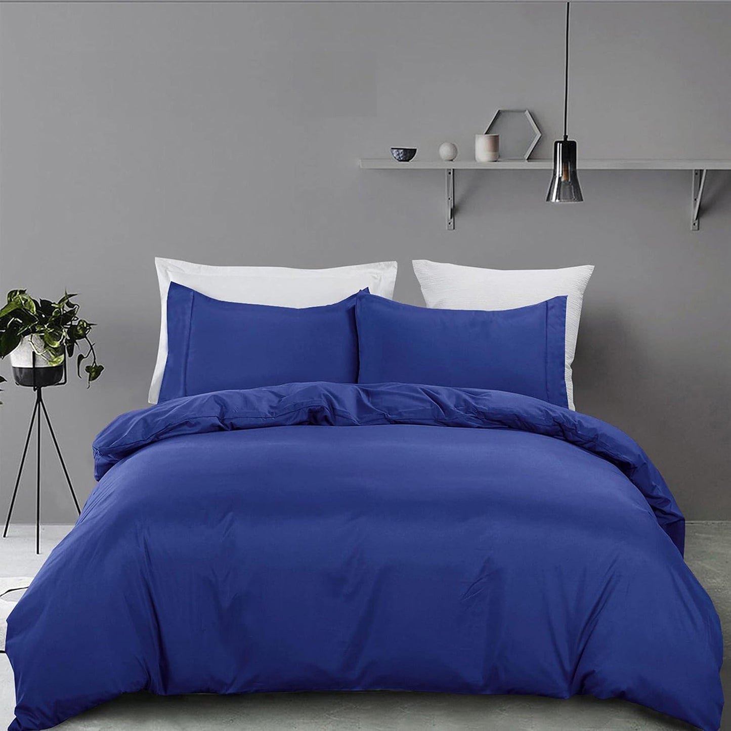 2000 TC Premium Microfibre Doona Cover Ultra Soft Quilt Cover Set - Royal Blue