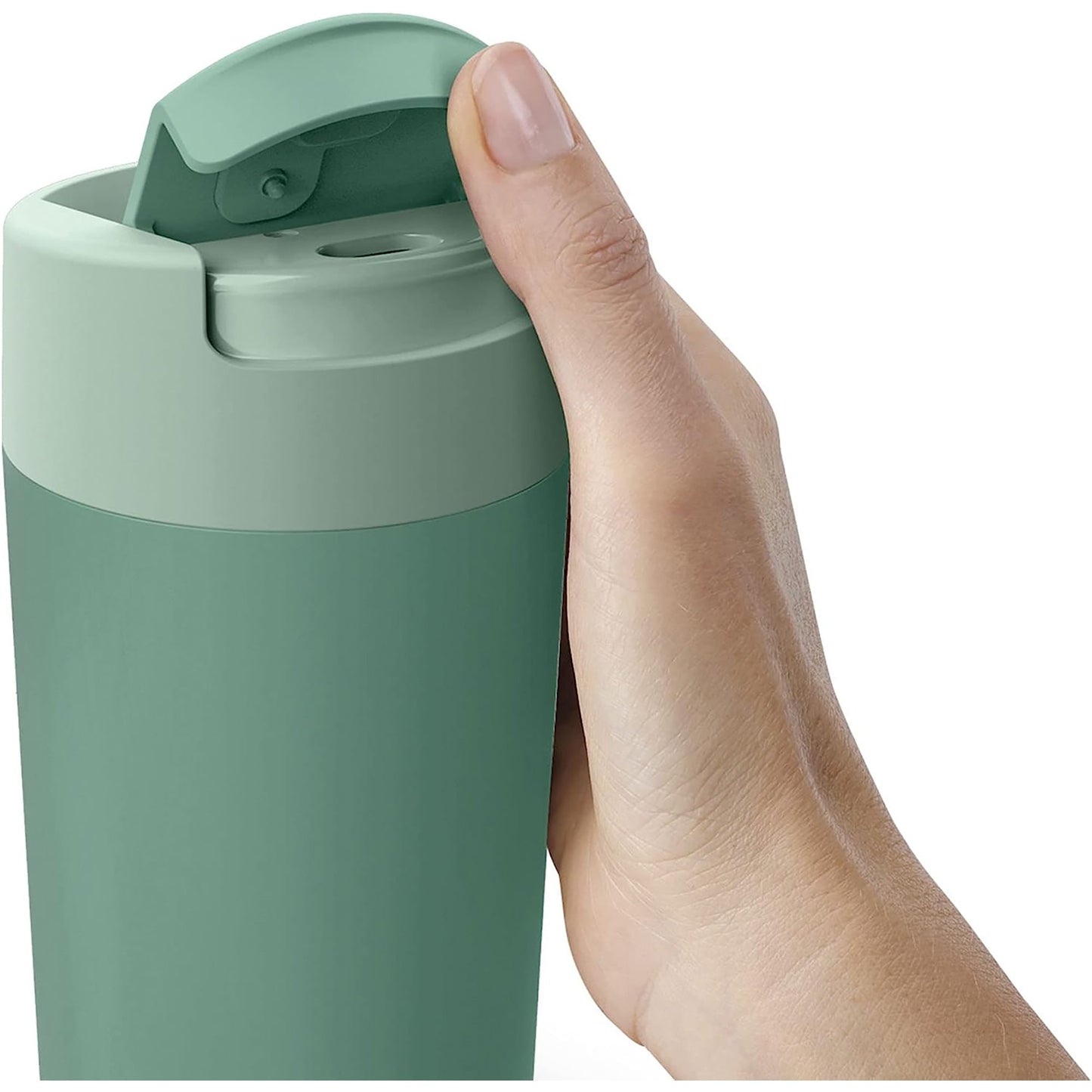 Leak Proof Sipp Travel Mug with Flip Top Cap 454 ml - Green