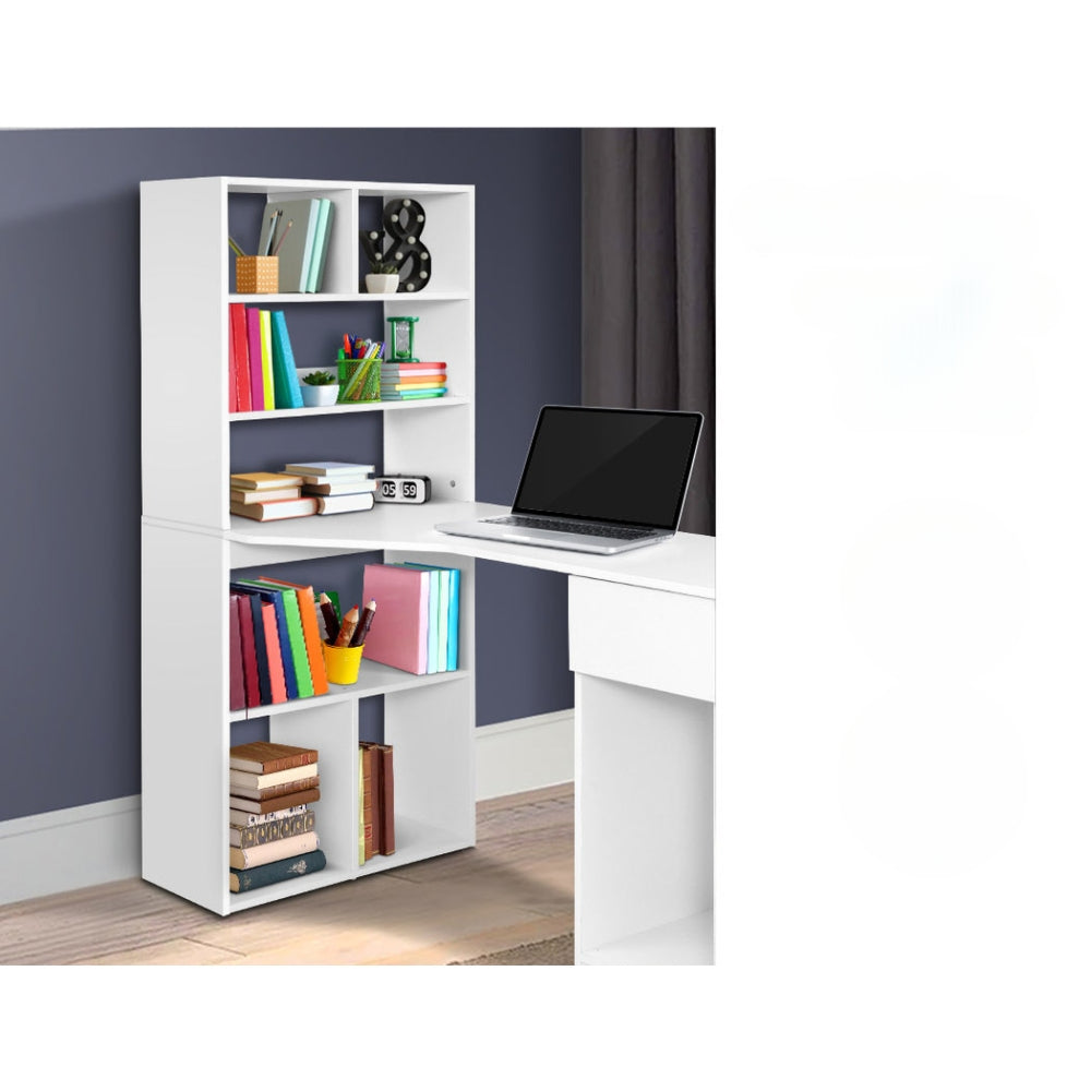 Office Computer Desk Student Study Table Home Workstation Corner Shelf