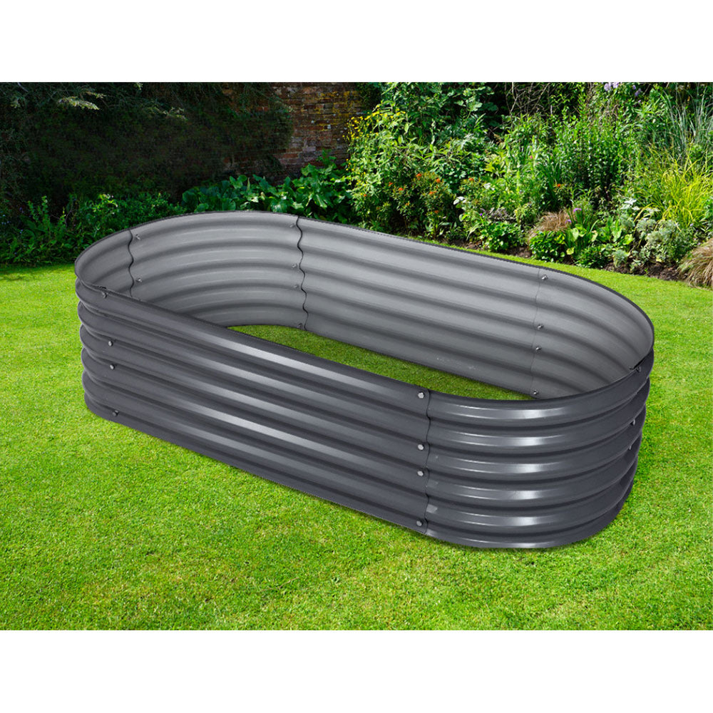160X80X42CM Galvanised Raised Garden Bed Steel Instant Planter