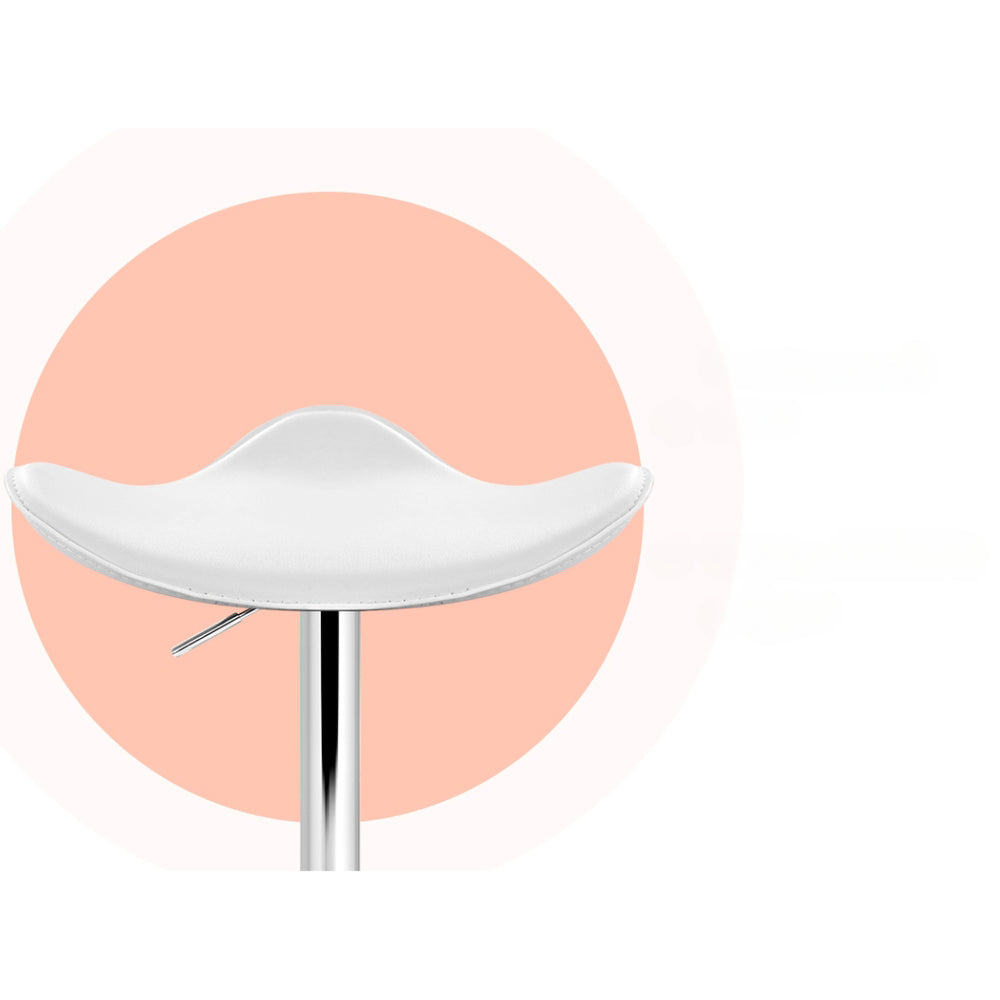 Set of 4 Swivel Bar Stools - White