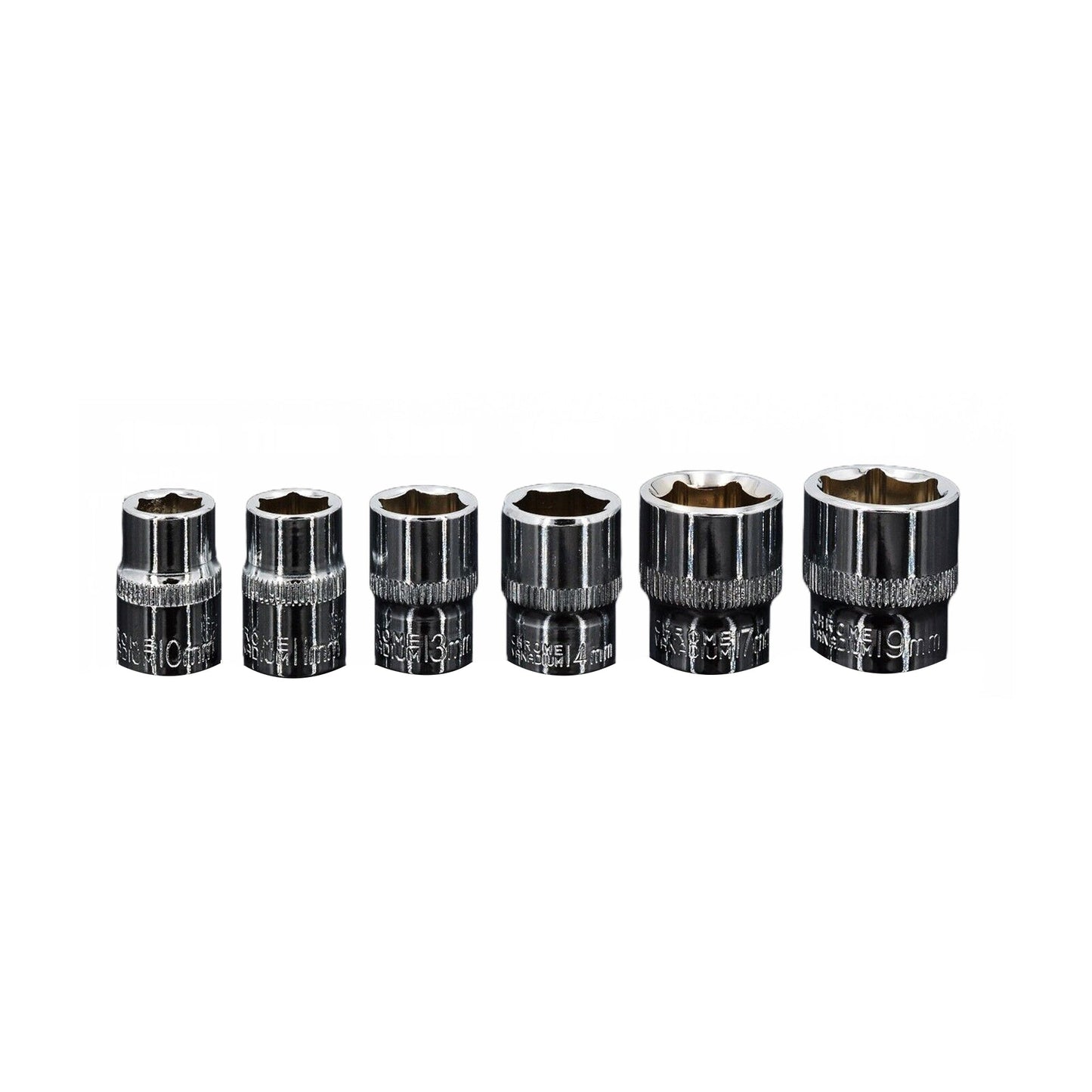 CRV Drive Sockets Set Power Tools Sizes 5 to 21mm
