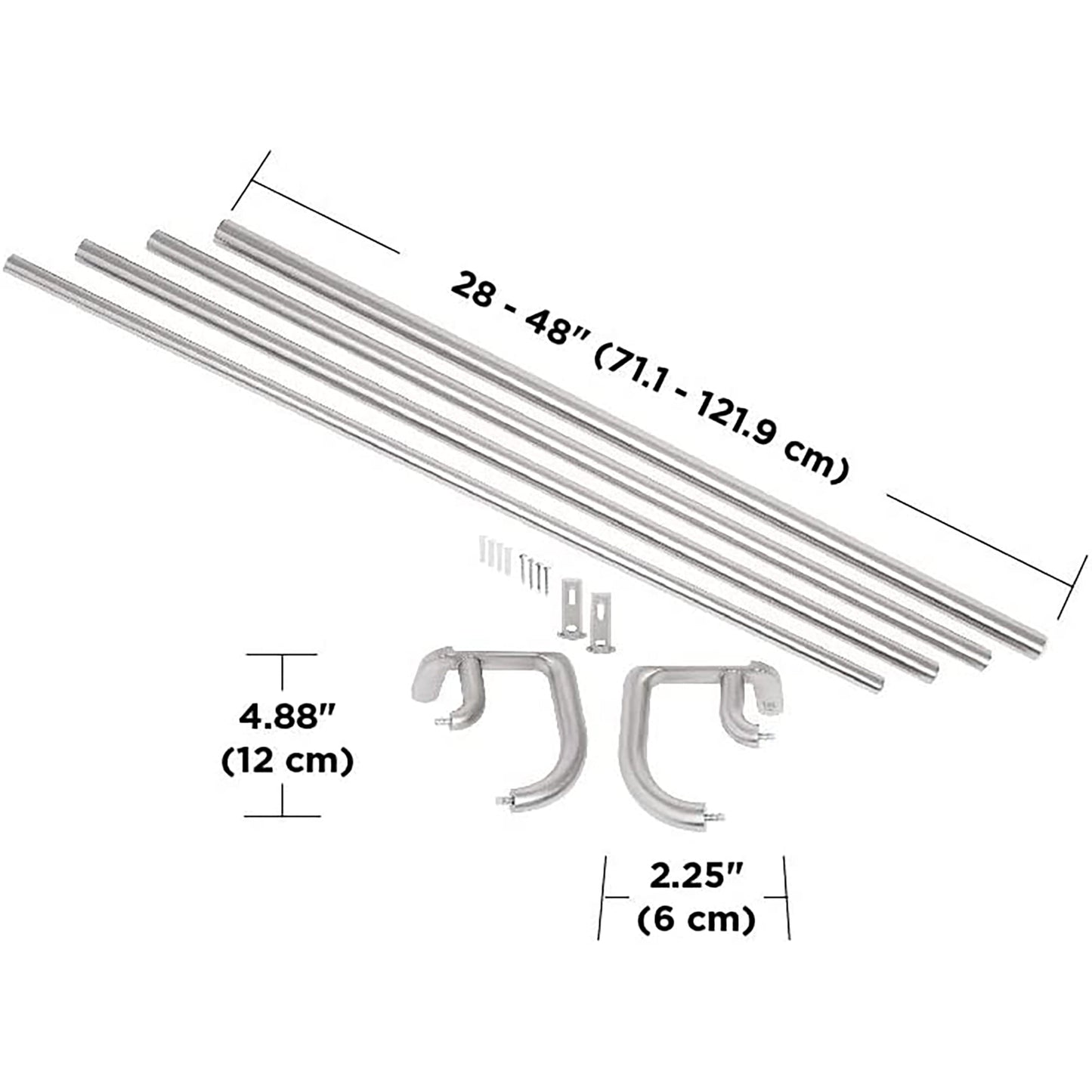 Twilight Room-Darkening Double Curtain Rod for Window 28 To 48 Inch - Matte Nickel