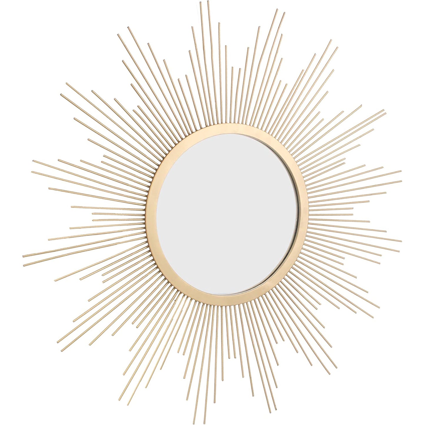 Sunburst Metal Radiant Golden Decorative Wall Mirror - 24 Inches