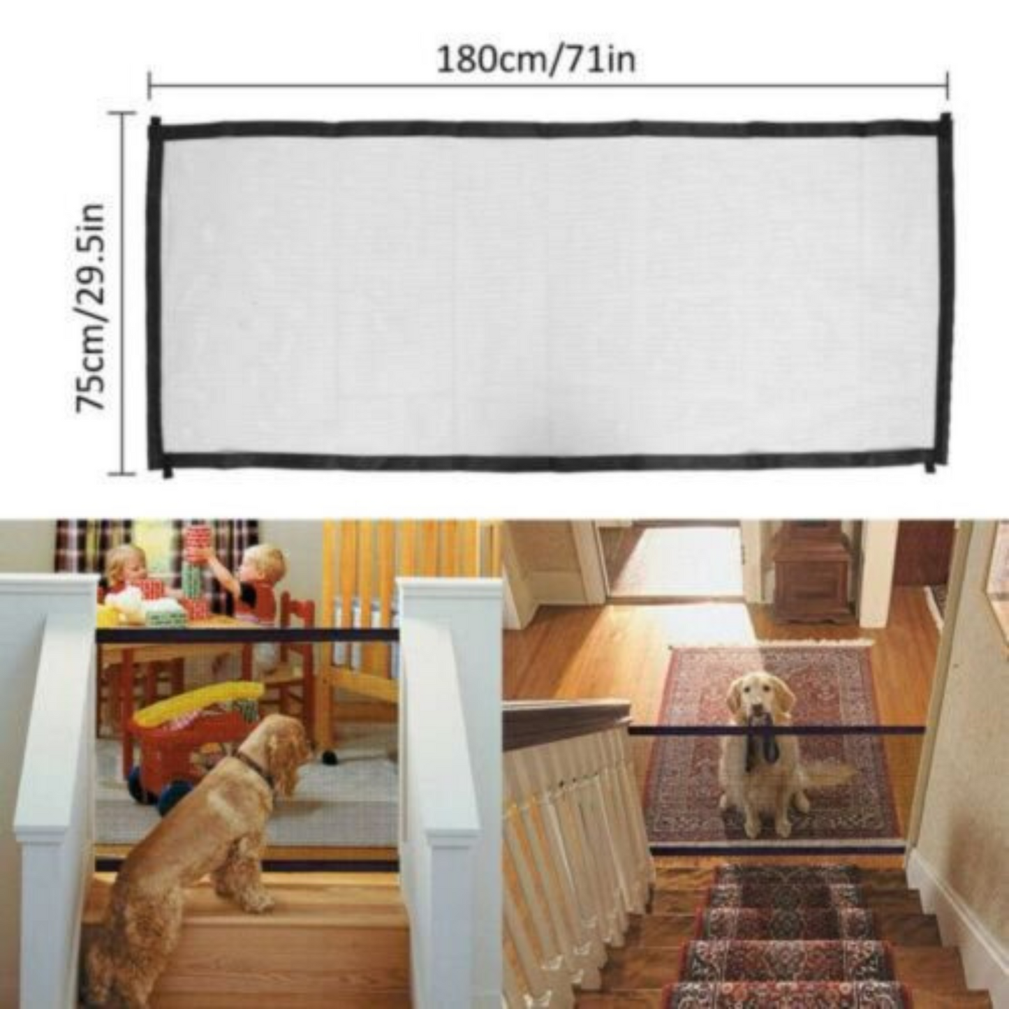 Portable Mesh Pet Gate for Dogs and Cats Baby Safety Fence