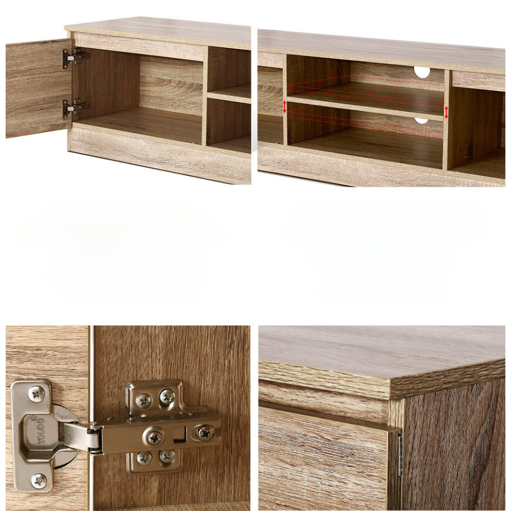 160CM TV Stand Entertainment Unit Lowline Storage Cabinet Wooden