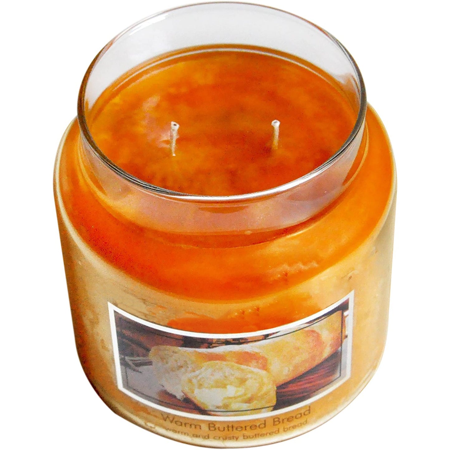 Warm Buttered Bread Glass Jar Apothecary Scented Candle 21.25 oz - Brown