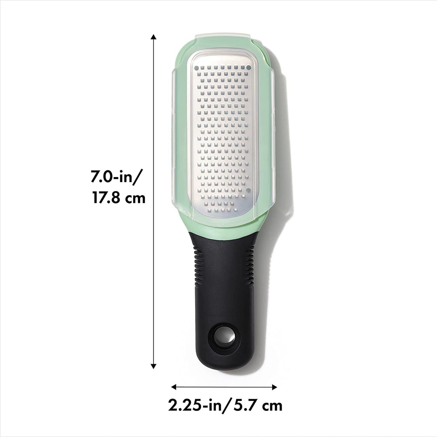 Etched Ginger and Garlic Grater 7x2.5 Inch - Green