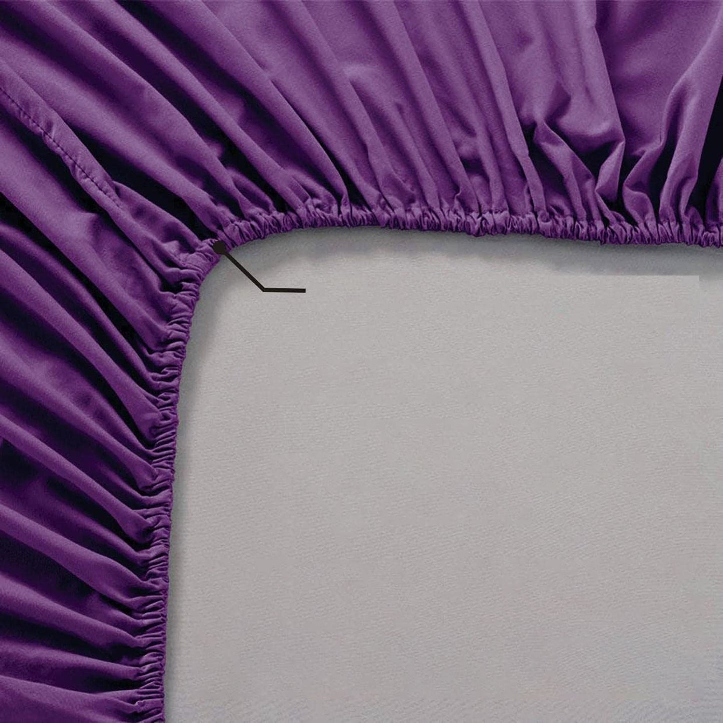 2000TC Breathable Microfibre Deep Pocket Bed Sheet Set - Purple