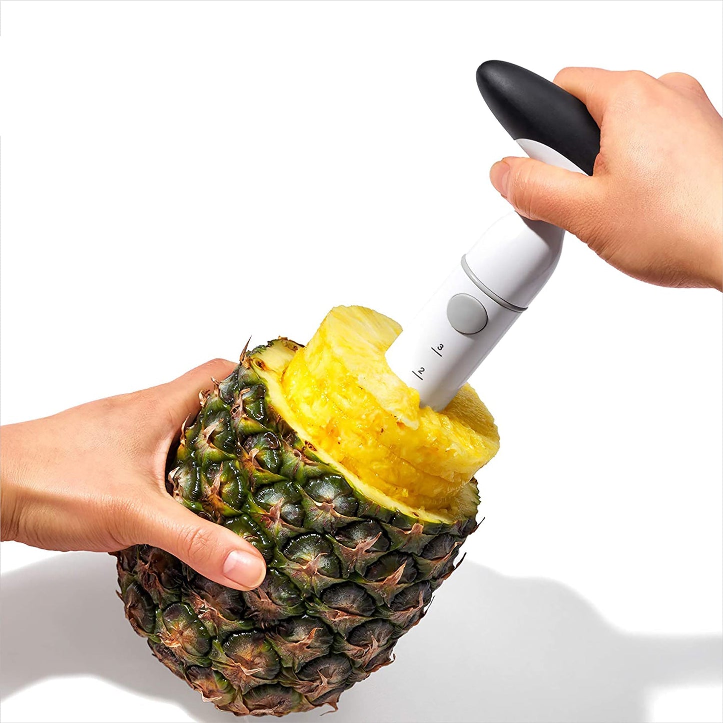Good Grip Ratcheting Pineapple Slicer - White