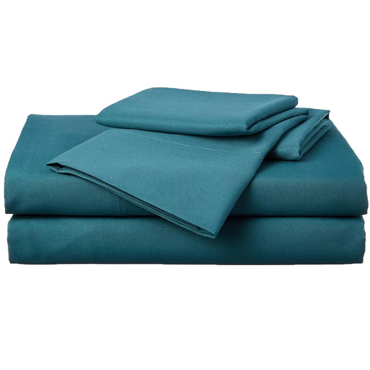 Soft Microfibre Bed Sheet Set with Elastic Pockets - Still Water