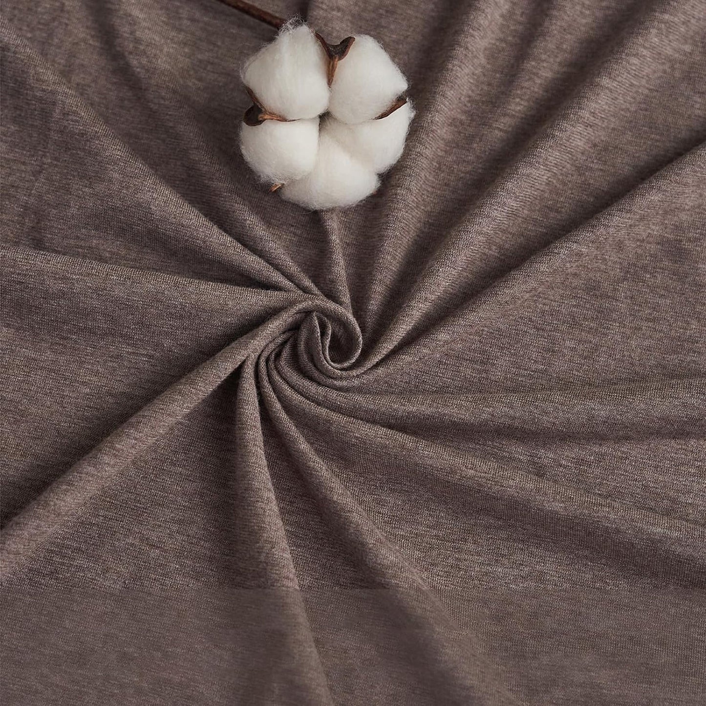 Breathable Skin-Friendly Ultra Soft Cotton Jersey Bed Sheet Set - Coffee Marle