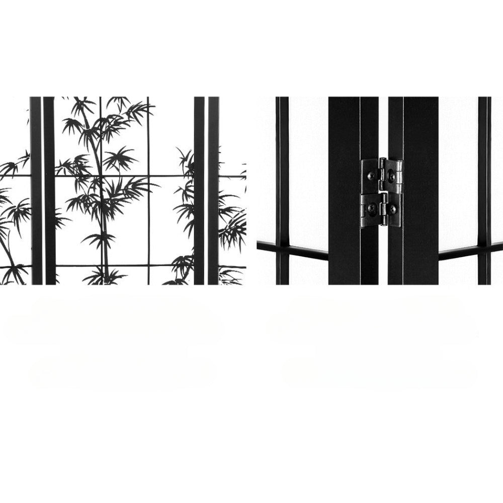 Room Divider Screen Privacy Dividers Pine Wood Stand Black White 8 Panel