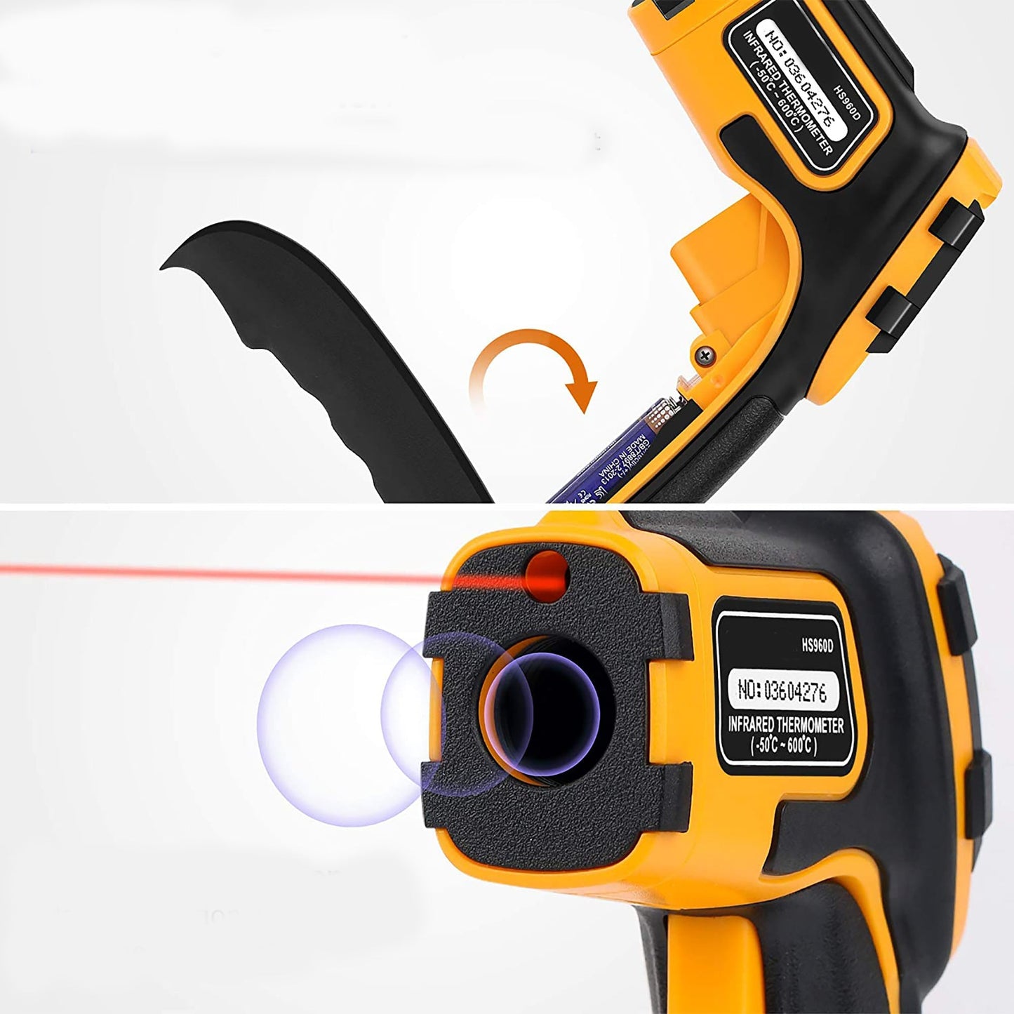 Non Contact Digital Laser Infrared Temperature Gun with Color Display