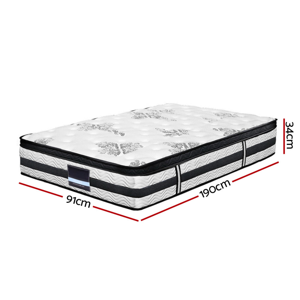 Bedding Euro Top Pocket Spring Mattress Topper - Single/King Single/Double/Queen/King