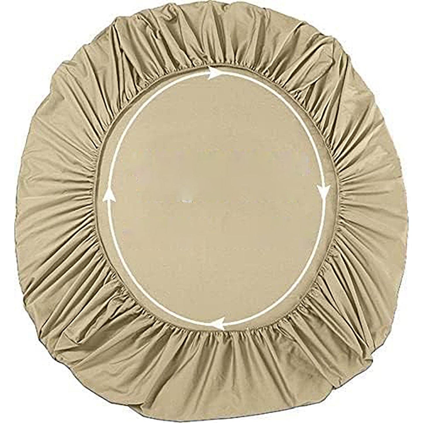 2000 TC Full Elastic Soft and Luxury Deep Pocket Fitted Bed Sheet - Cream