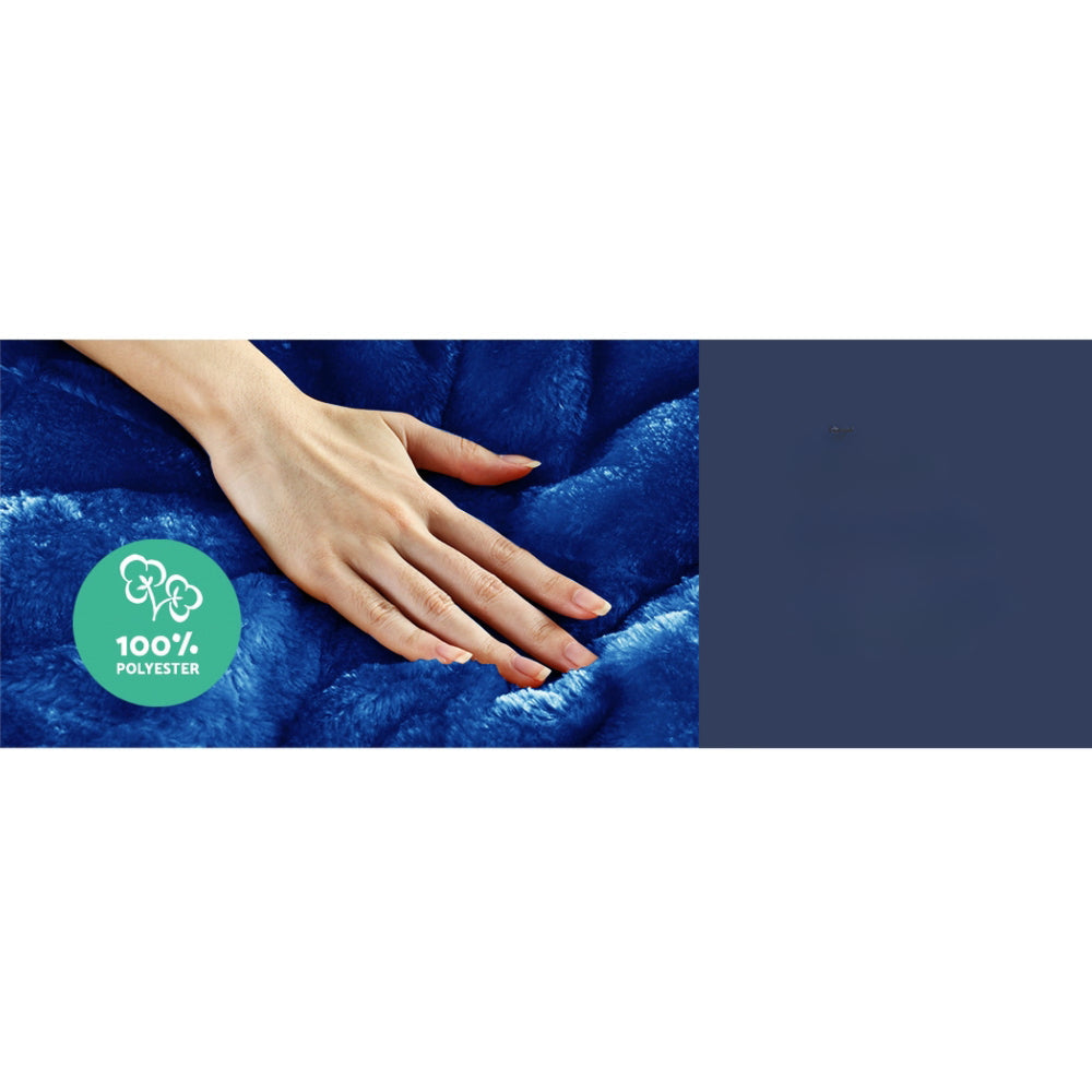 Bedding Faux Mink Quilt Teal - Queen/King/Super King