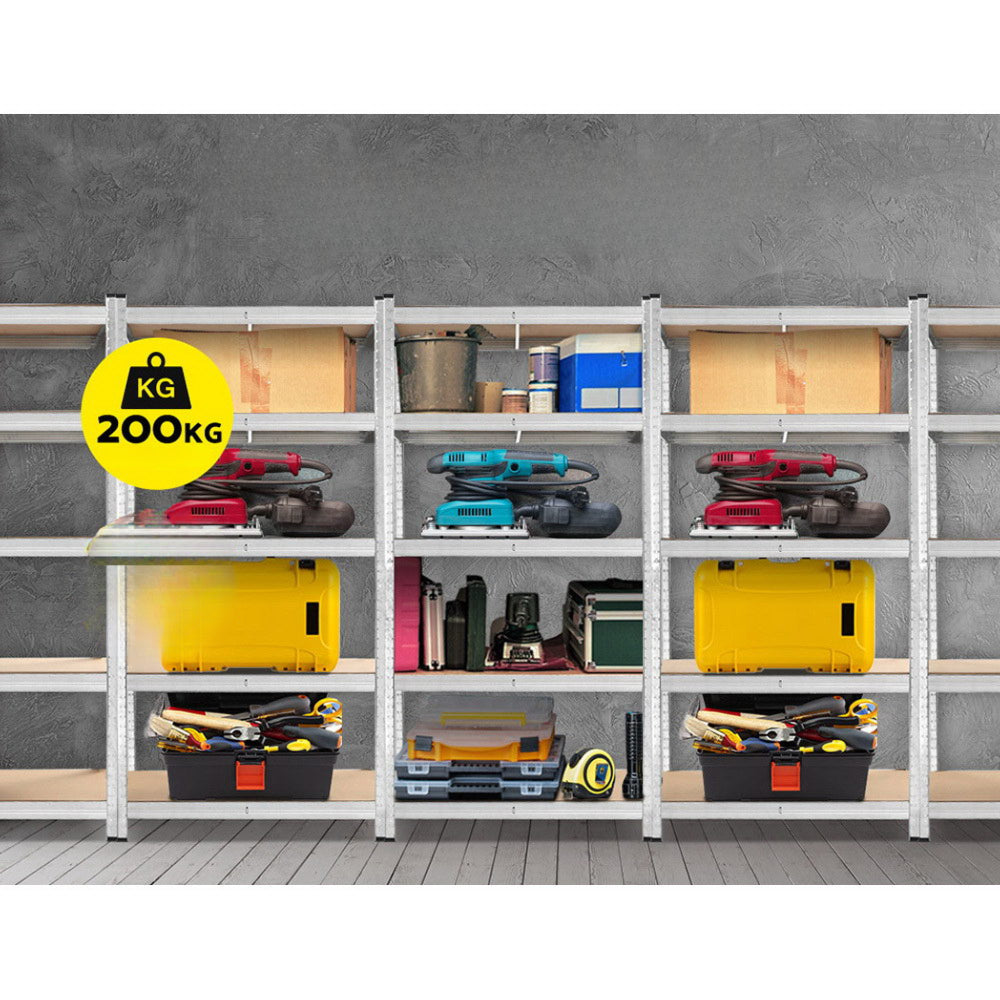 Warehouse Rack Garage Metal Storage Shelves - 5x1.8M