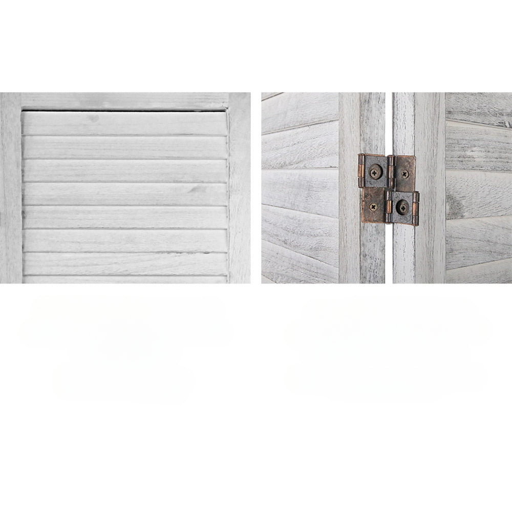 Room Divider Screen 8 Panel Privacy Wood Dividers Stand Bed Timber White
