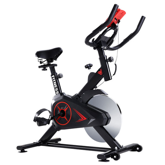 Spin Exercise Bike Flywheel Fitness Commercial Home Workout Gym Phone Holder Black