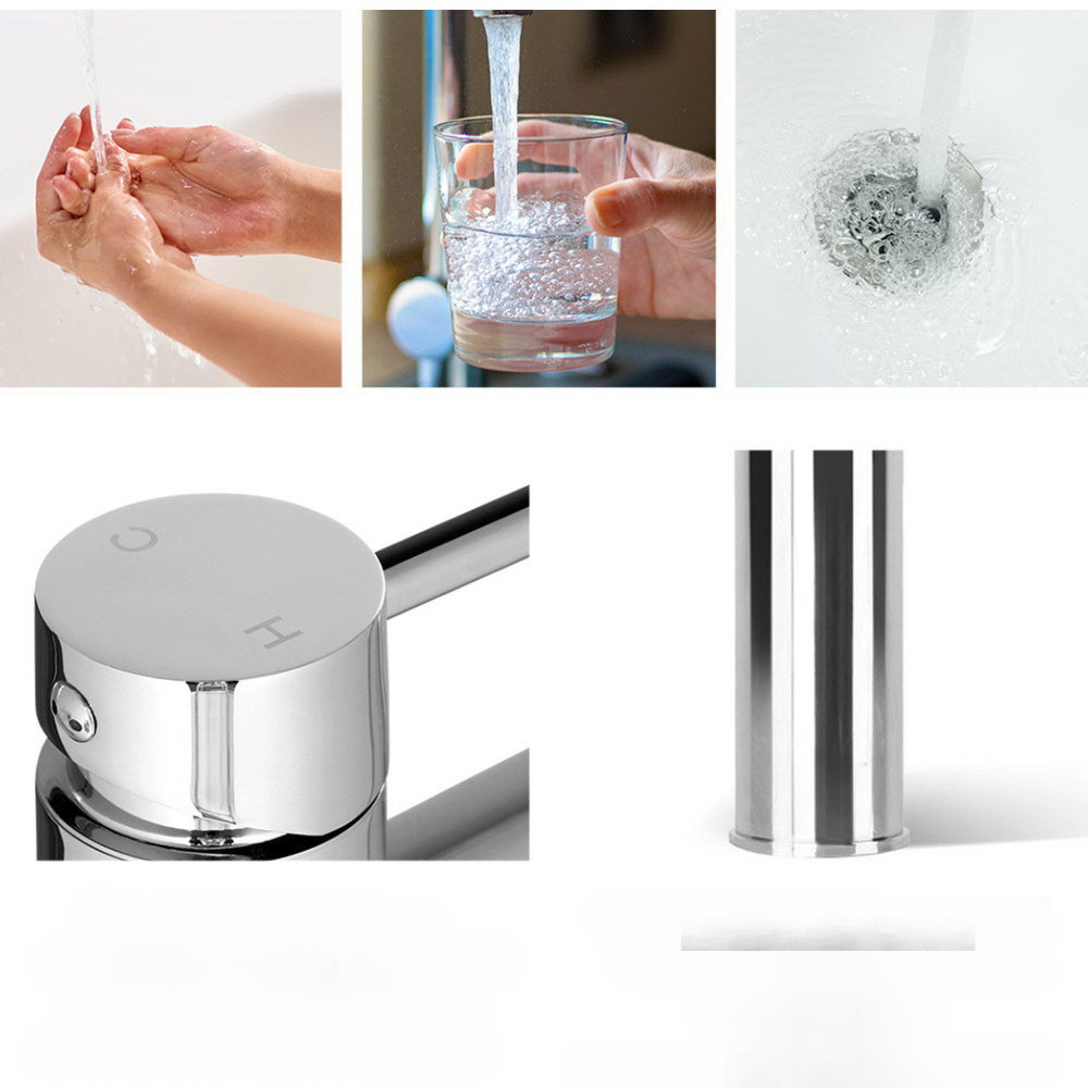 Basin Mixer Tap Faucet Silver