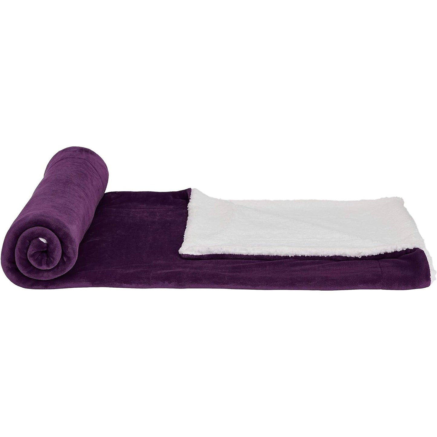 Ultra-Soft Micromink Sherpa Blanket - Plum