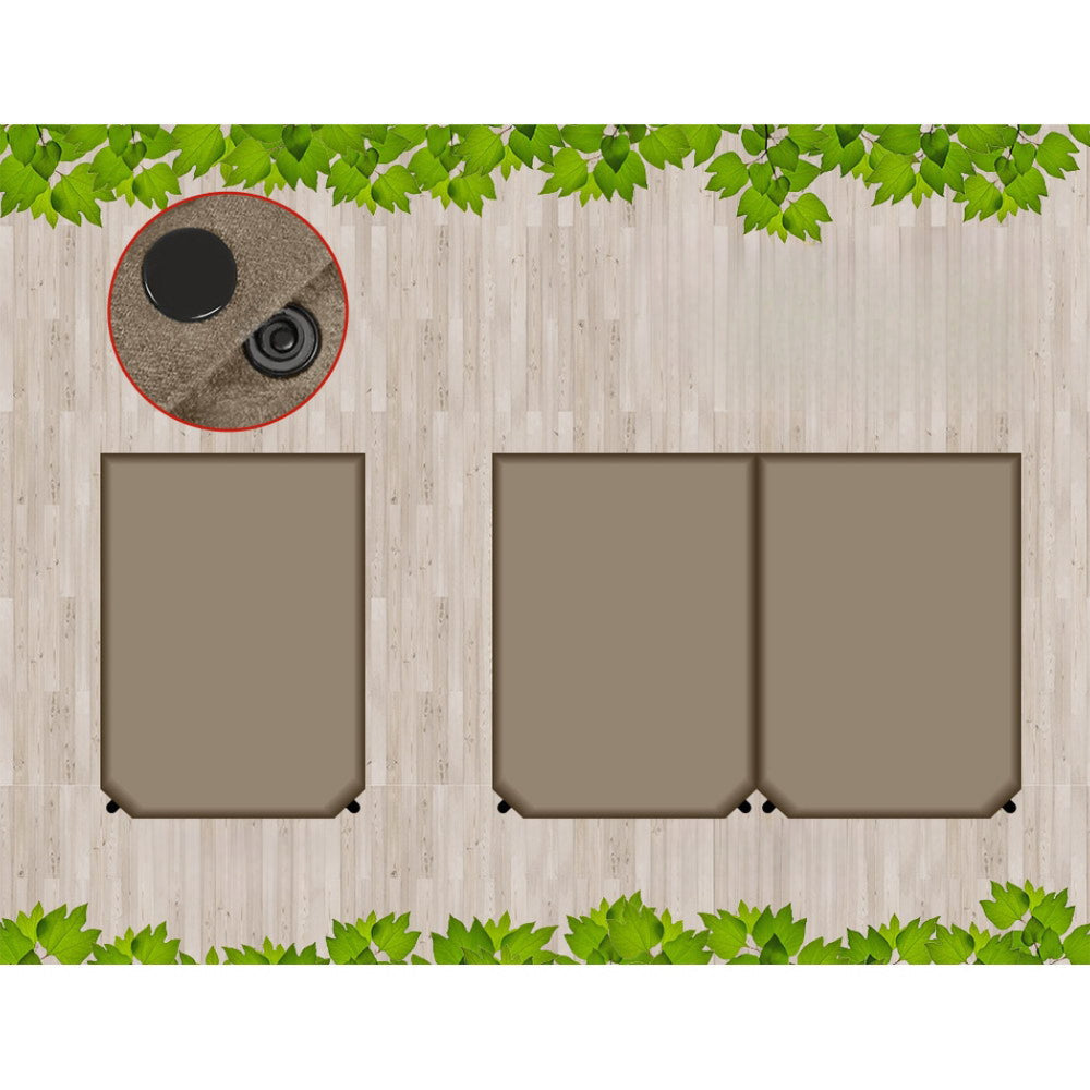 Camping Self Inflating Matress Joinable Double - Coffee