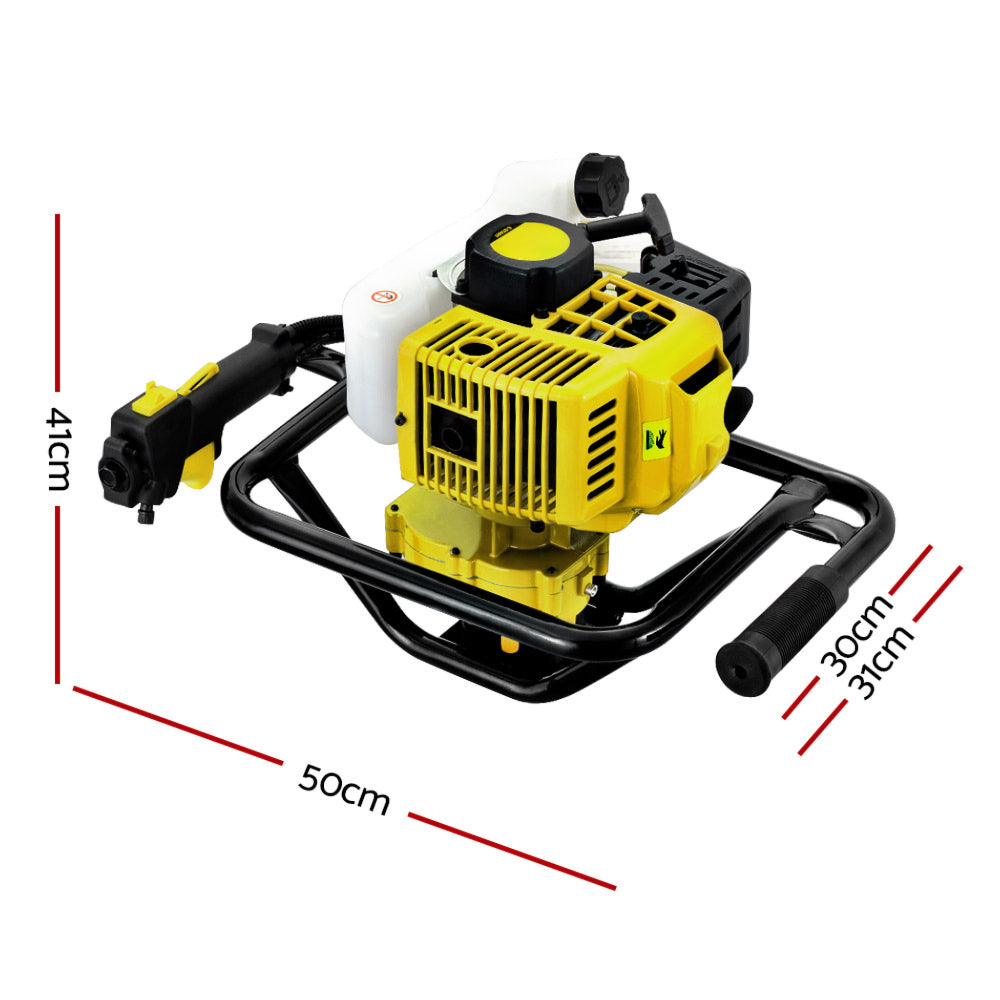 Motor Post Hole Digger Engine Petrol Earth Auger - 92CC