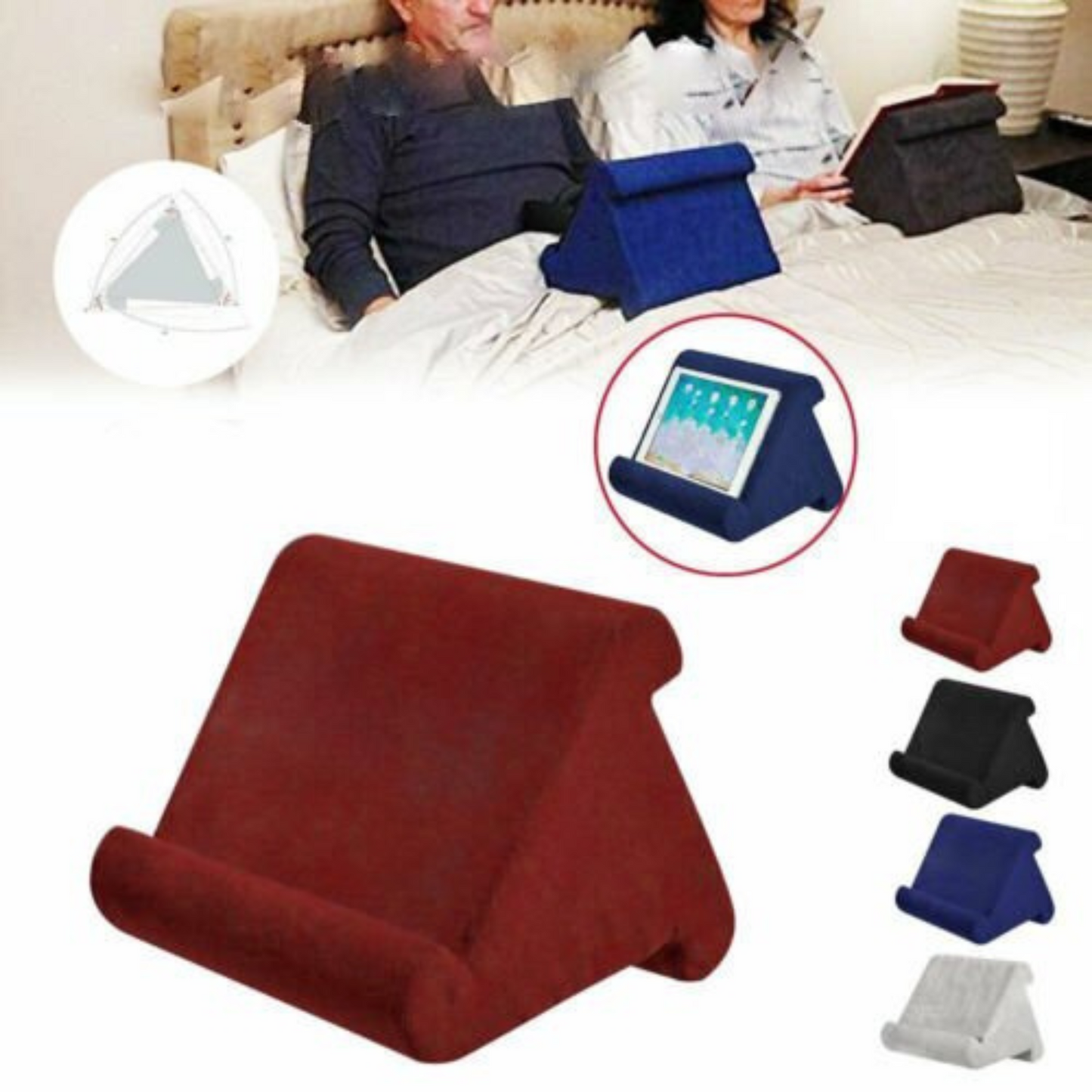 Book Reader Holder Tablet Pillow Stands Rest Laps Reading Cushion for Comfort