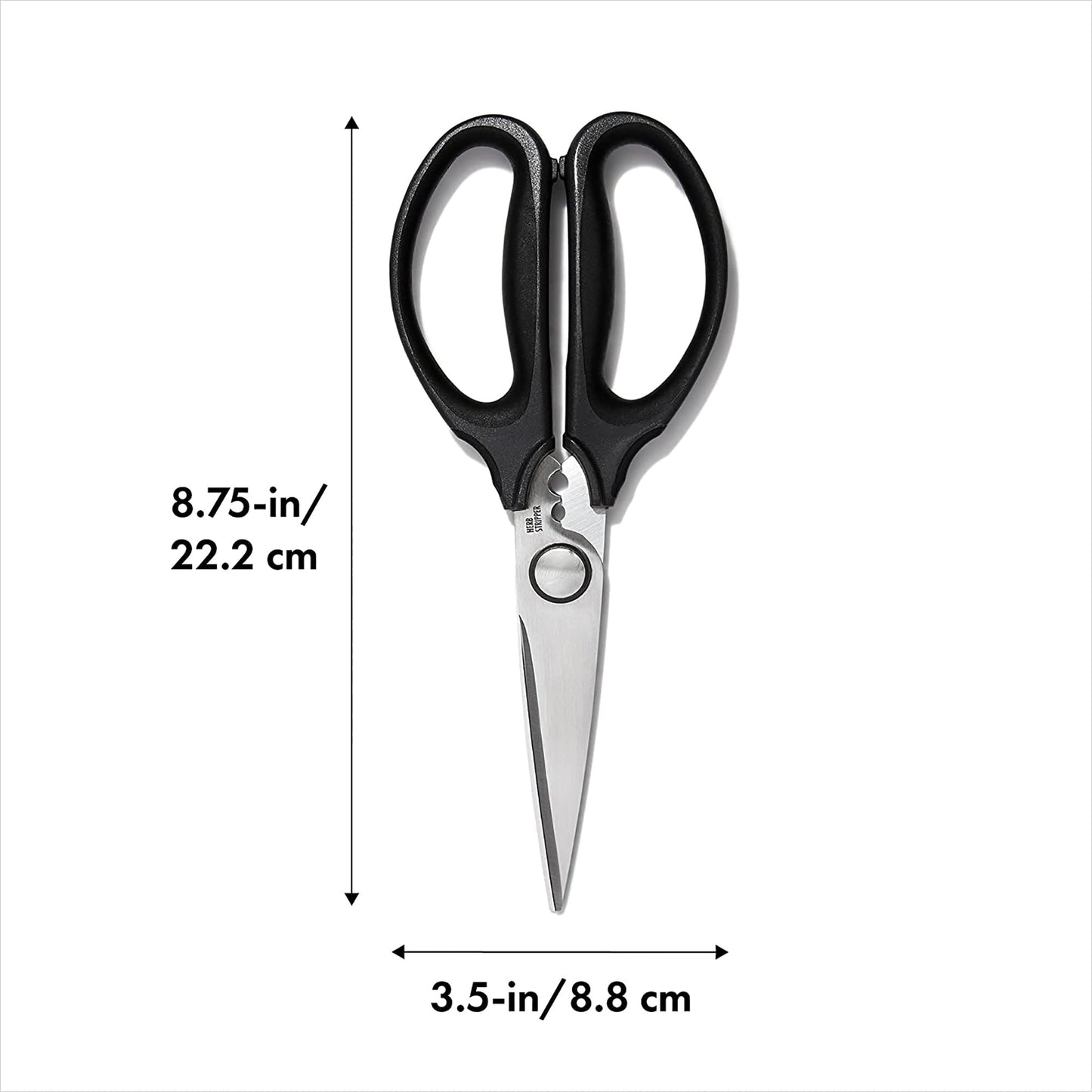 Stainless Steel Kitchen and Herb Scissors - Black