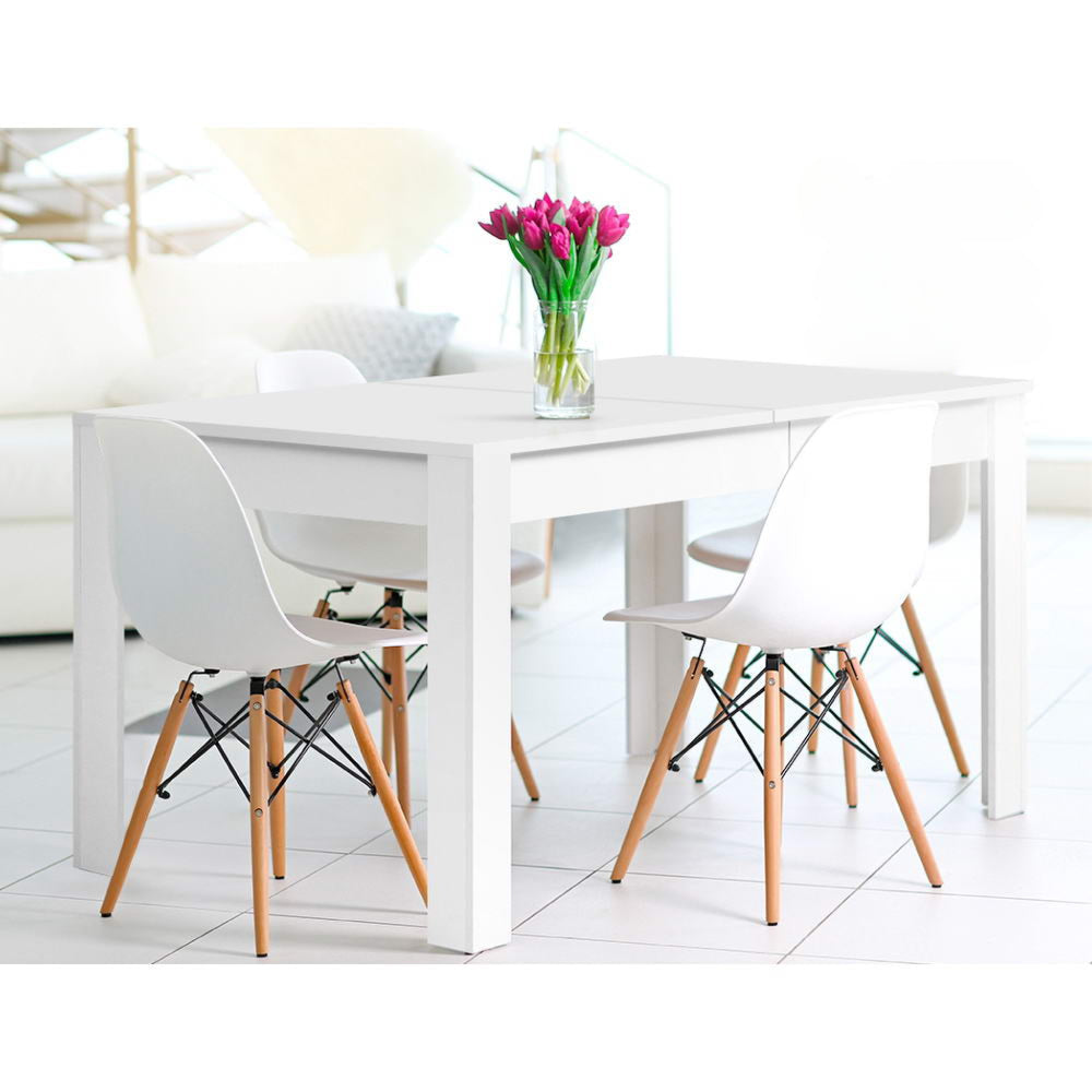 Dining Table 4 Seater Wooden Kitchen Tables White 120cm Cafe Restaurant