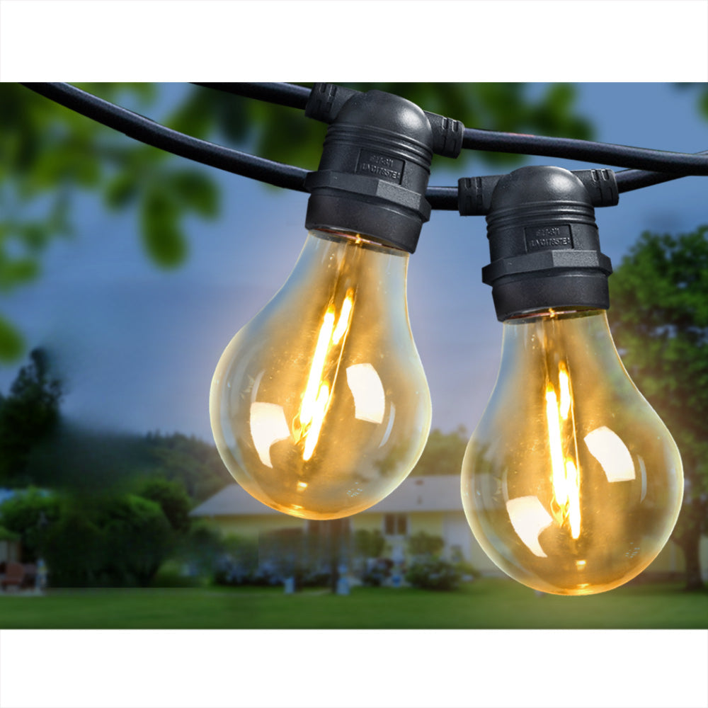 Festoon LED String Lights Outdoor Party Garden Decor - 77m