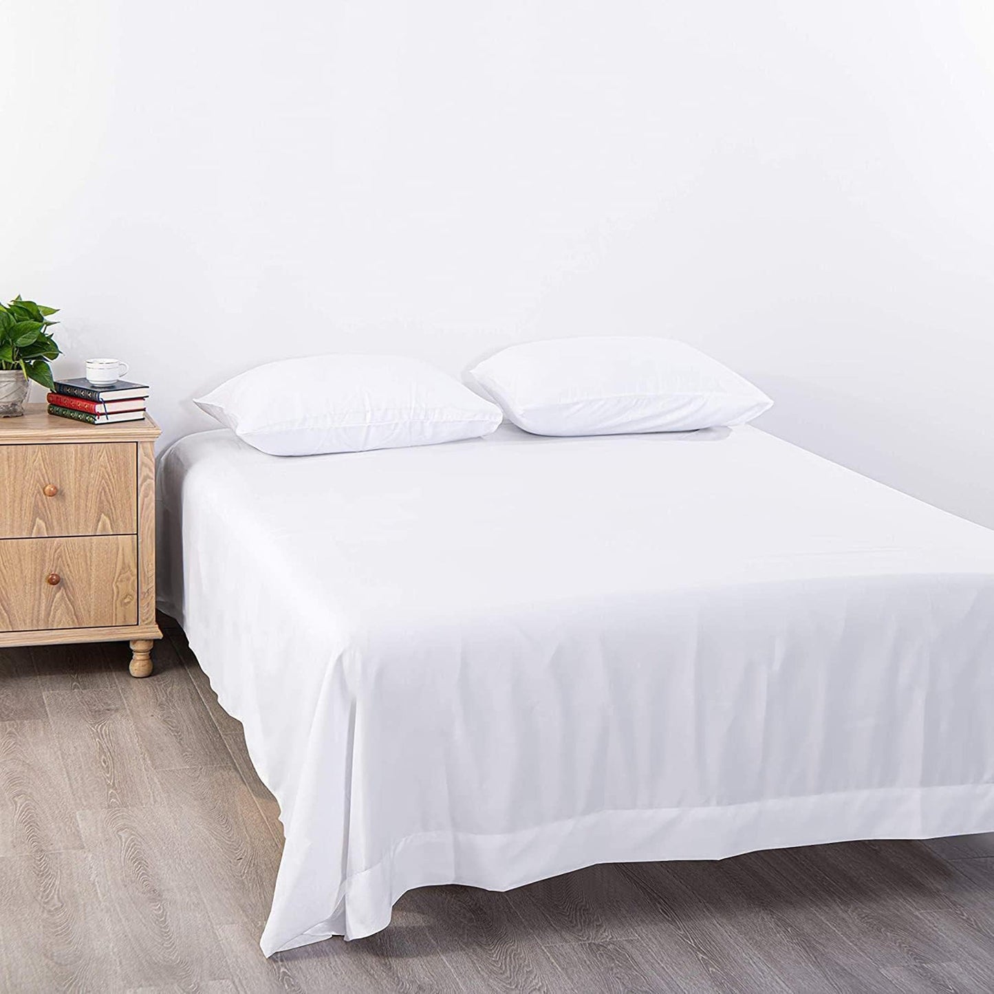 2000TC Hotel Luxury Cooling and  Breathable Bed Sheet Set - White