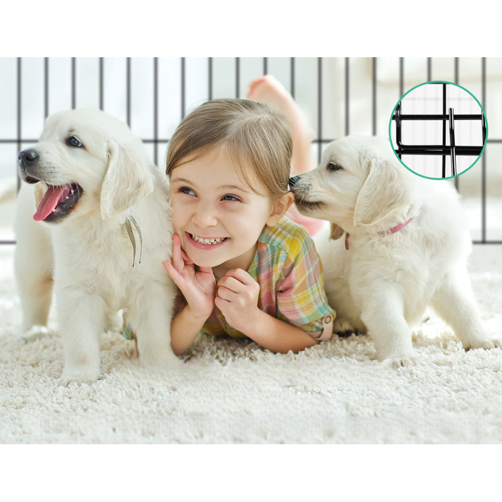 Pet Playpen Dog Playpen Exercise Cage Enclosure Fence 2x24in - 8 Panel