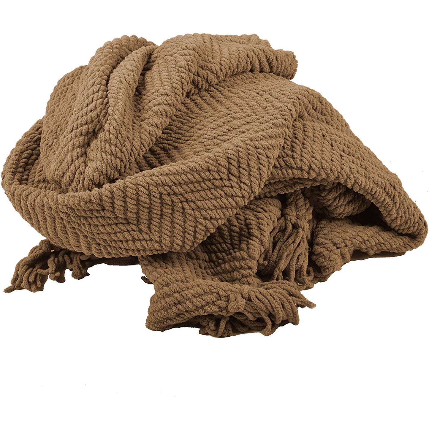 Knitted Solid Color Bed Sofa Couch Cover Throw Blanket 50x60 Inch - Amphora