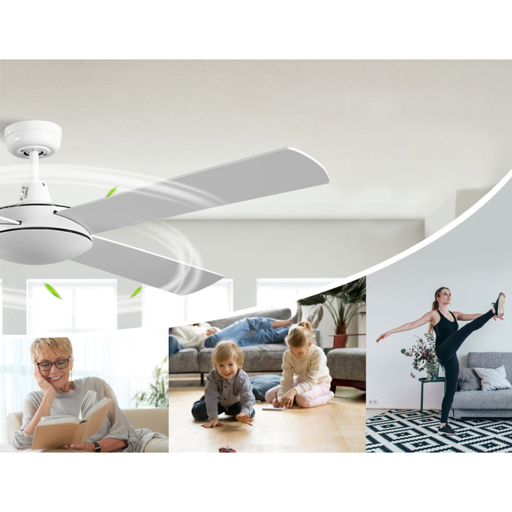 52'' Ceiling Fan w/Remote - White