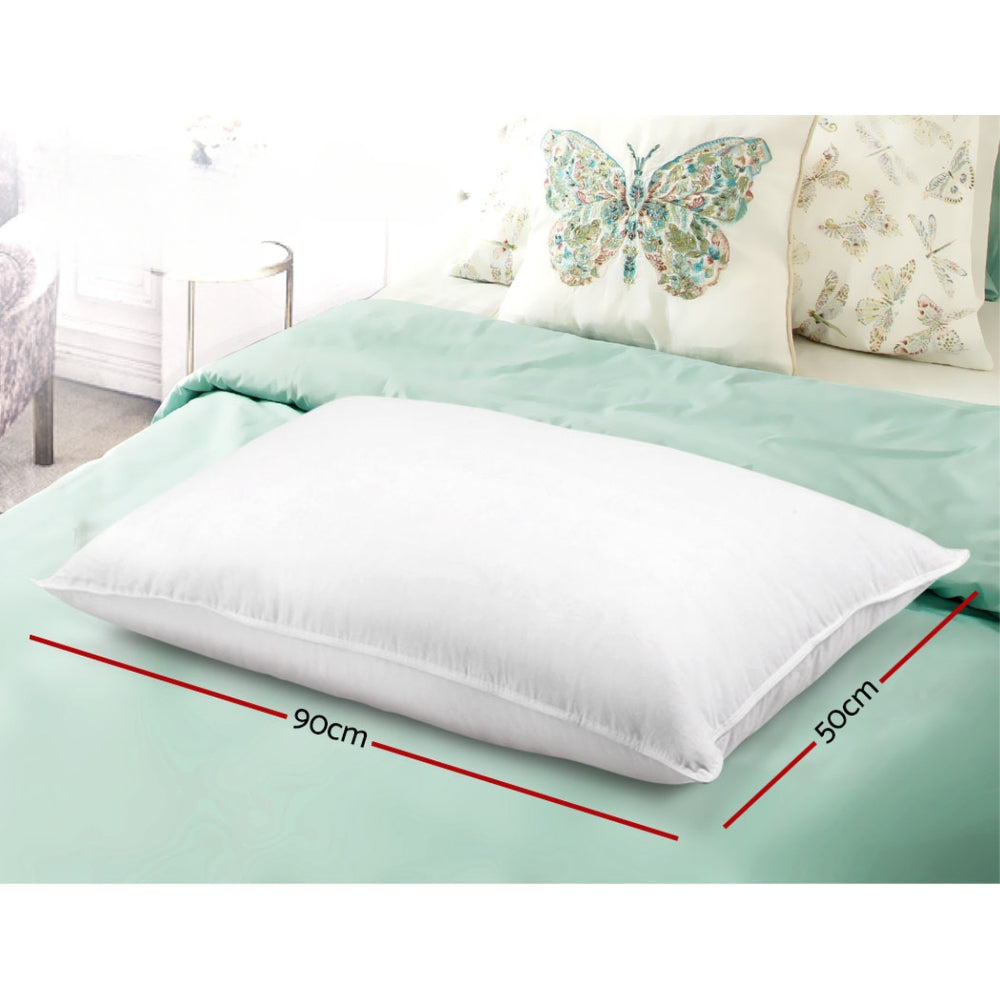 Bedding Pillow Medium Firm Microfibre Fiiling King - Set of 4