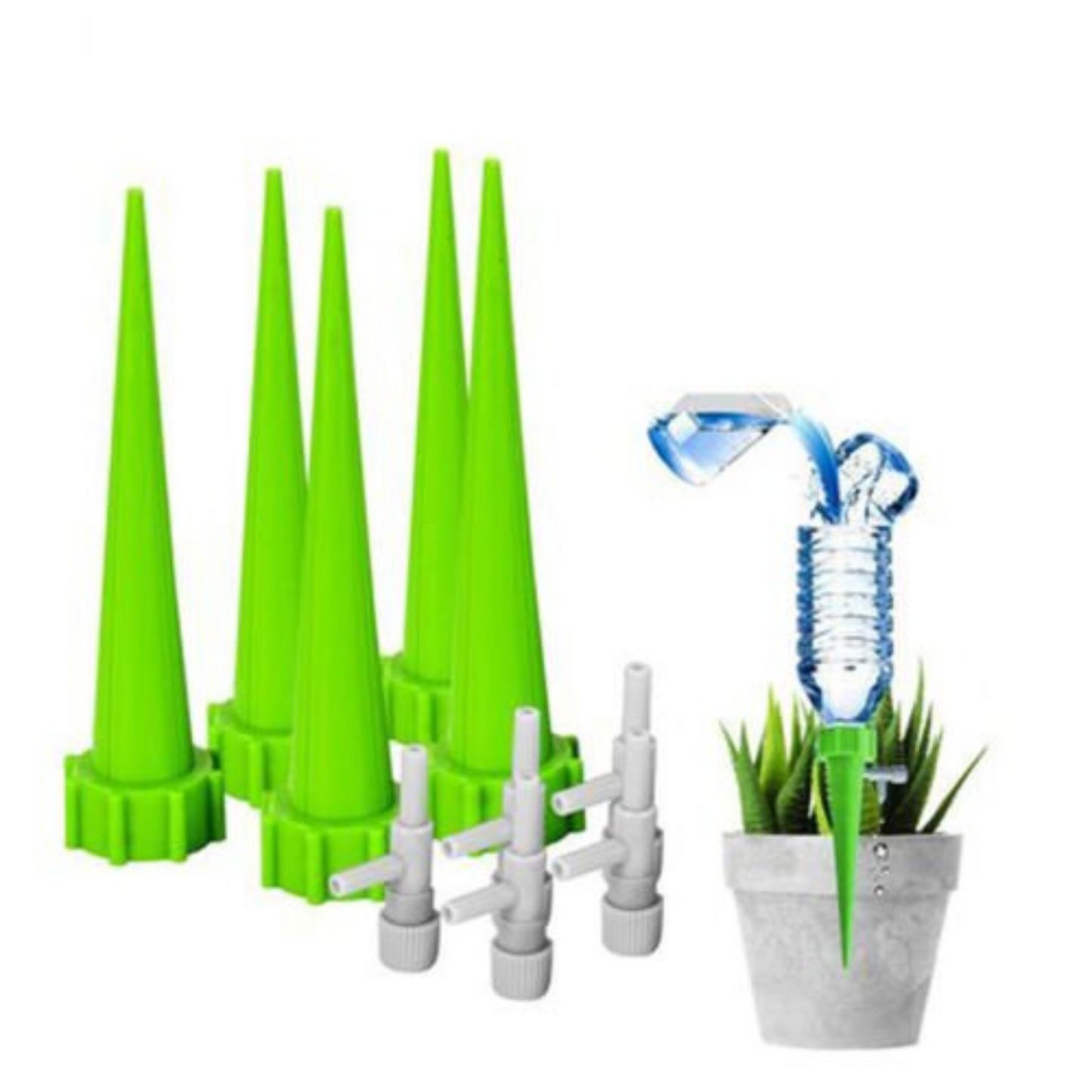 10pcs Watering Spike Plant Water Bottle Self Automatic Drip Irrigation Cone