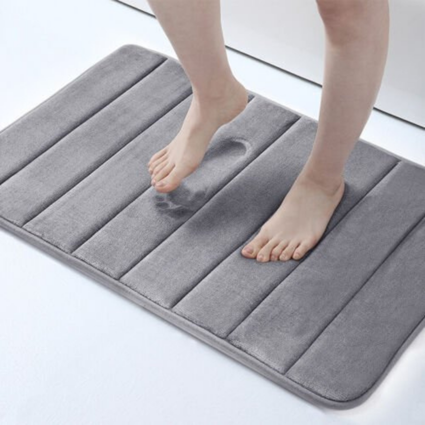1pc Non-Slip Soft Absorbent Memory Foam Bath Mat Bathroom Bedroom Floor Tub Rug