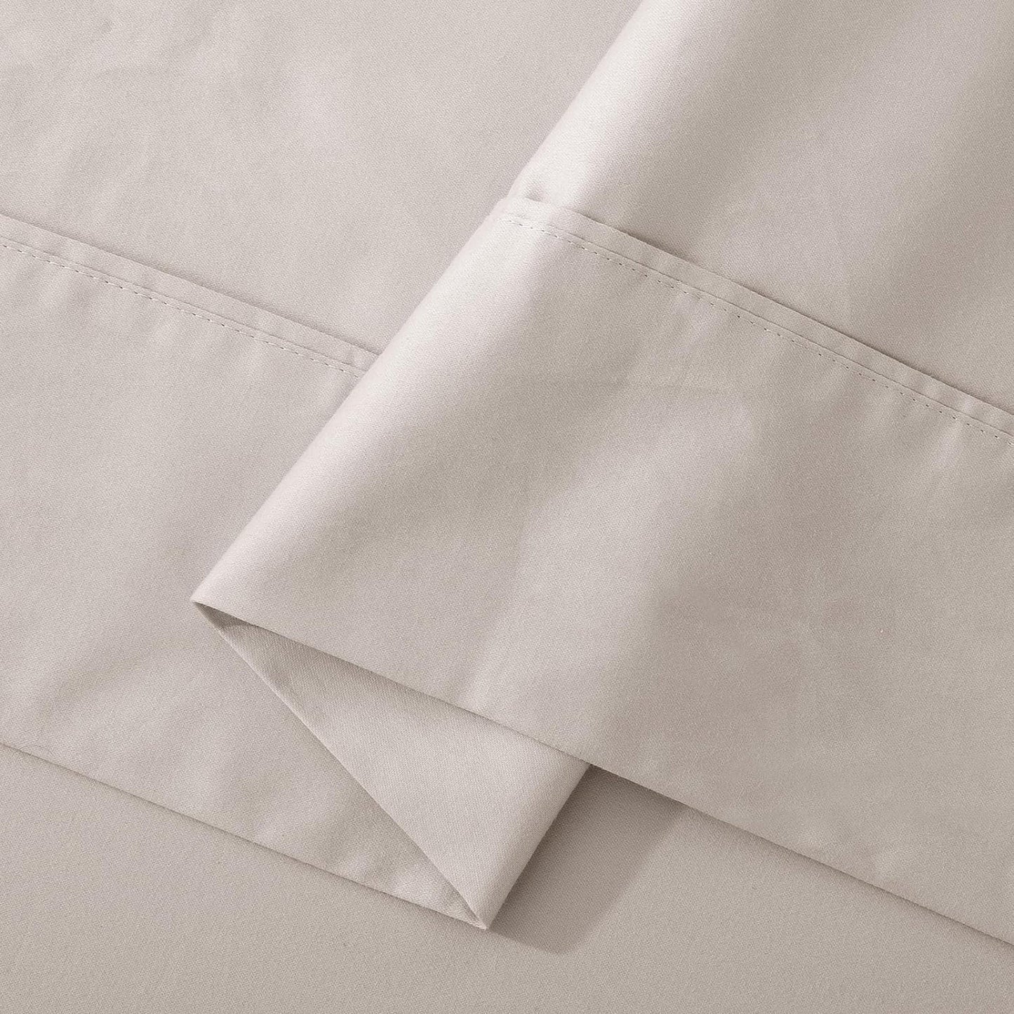 500TC Soft and Luxurious 100% Cool Breathable Cotton Flat Sheet - Stone
