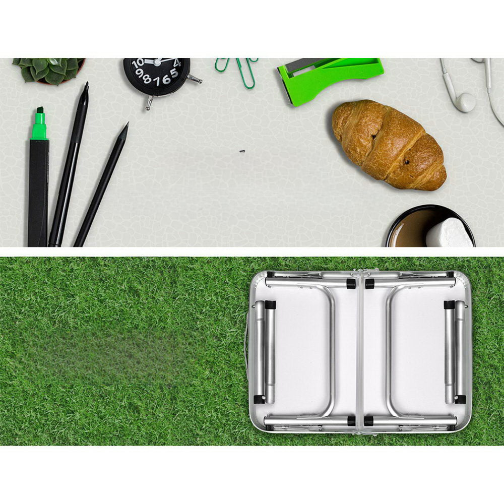 Camping Outdoor Foldable Kitchen Dining Table - White