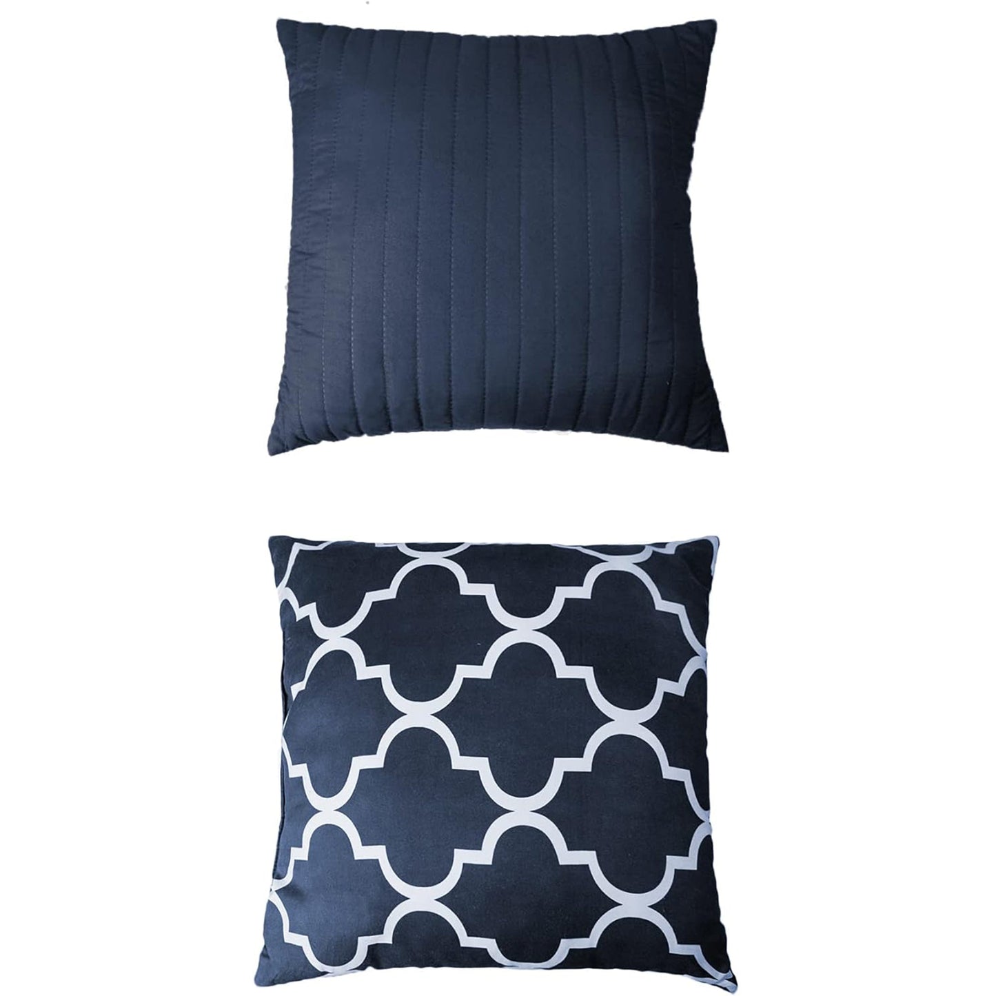 Bamboo Blend Reversible Comforter 7-Pieces Set - Navy