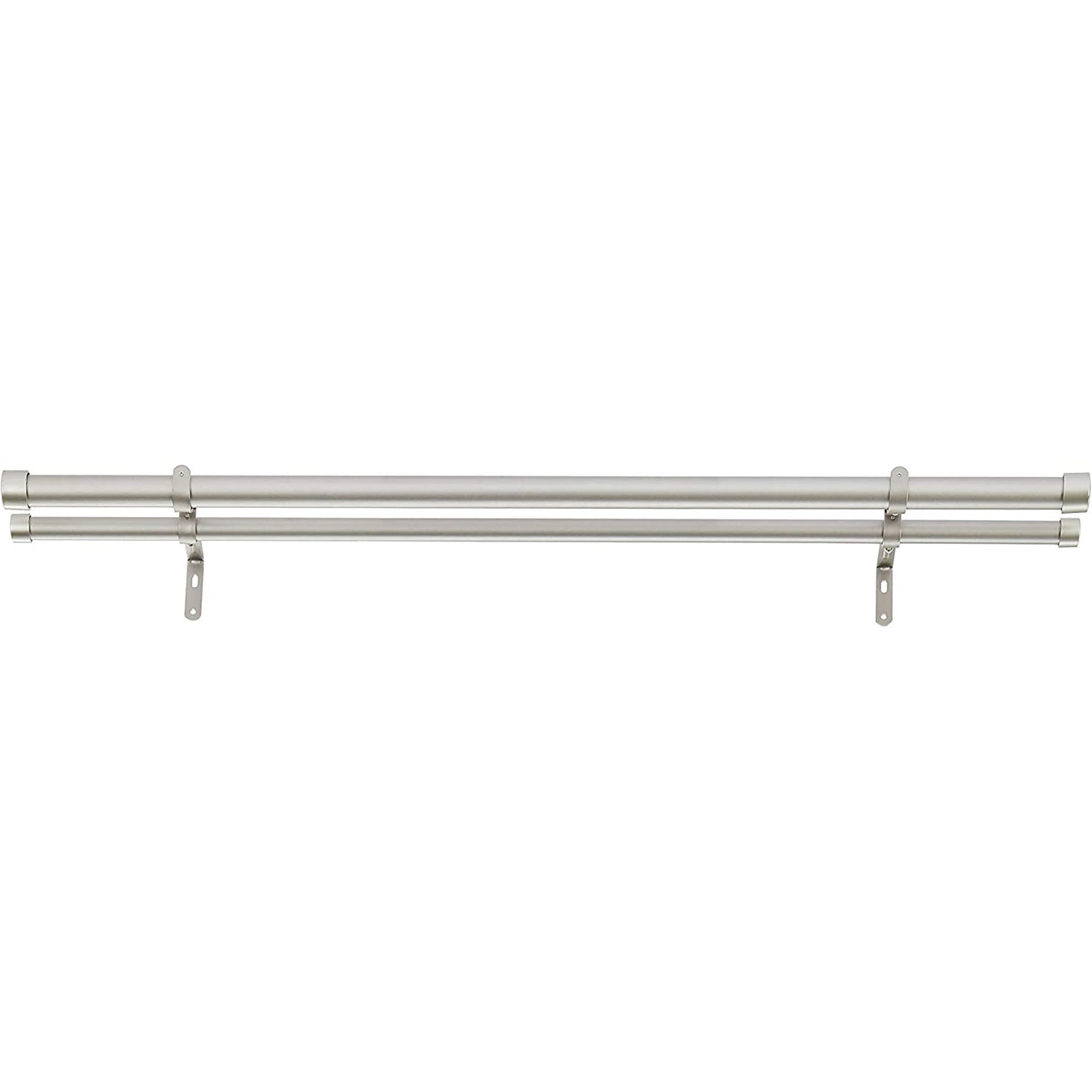 Eye Catching Metal Double Curtain Rod 36 to 72 - Nickel