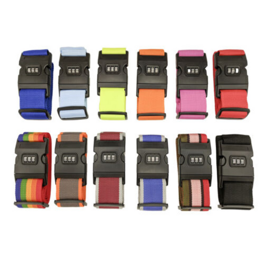 Travel Secure Lock Safe Nylon Luggage Strap Suitcase with Password Code