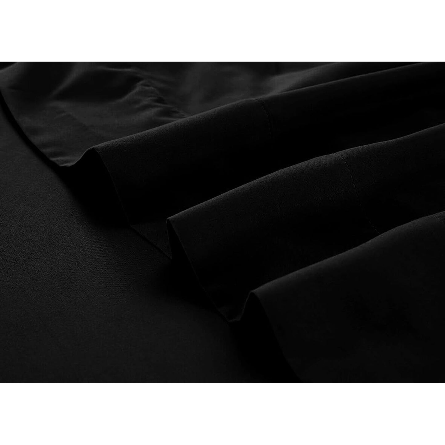 1000TC Luxurious Soft Microfibre Bed Sheet Set - Black