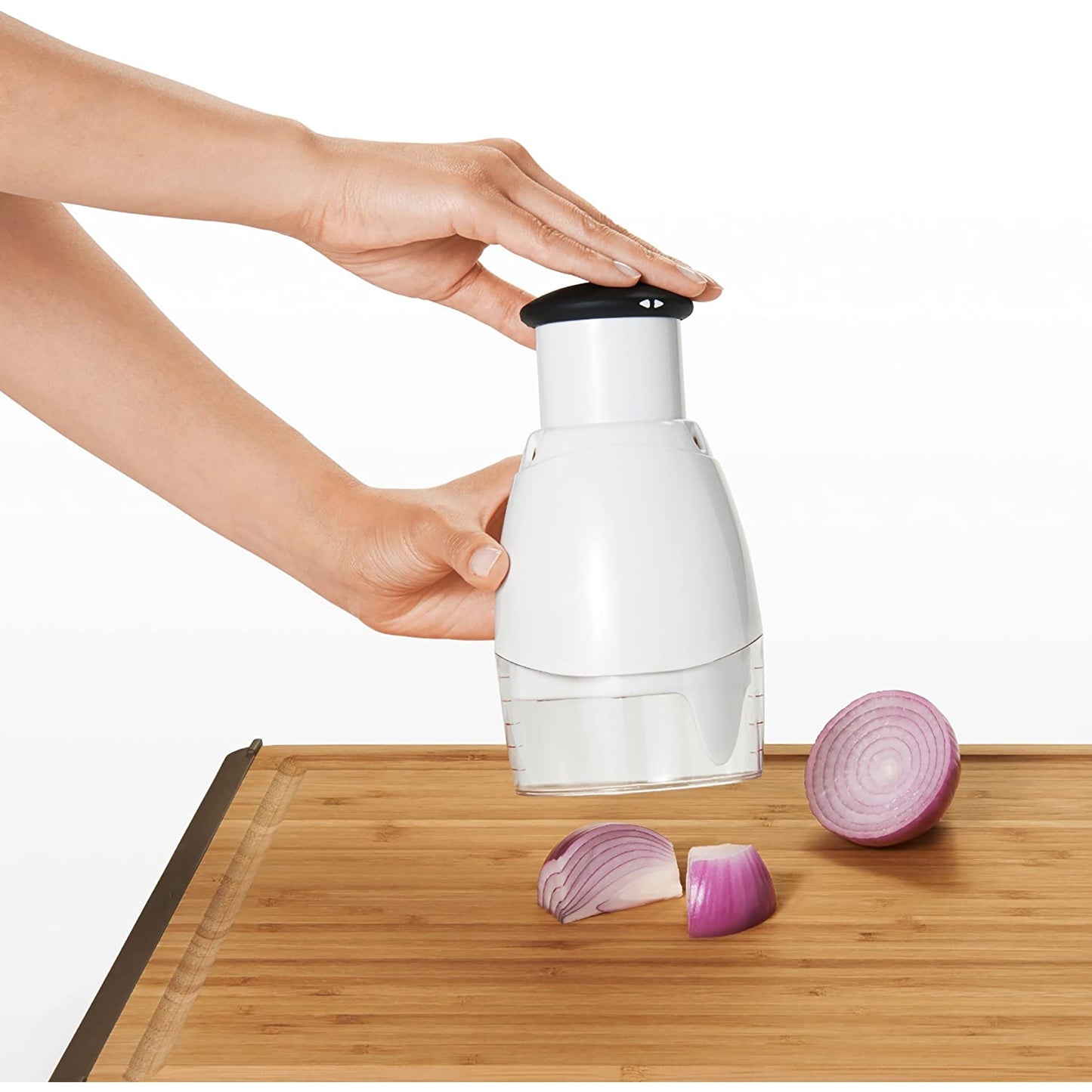 Stainless Steel Blade Dish Washer Safe Chopper - White