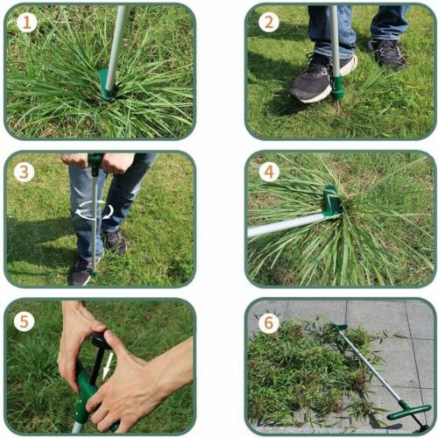 Garden Weed Puller Weeder Twister Lawn Root Killer Remover Tool