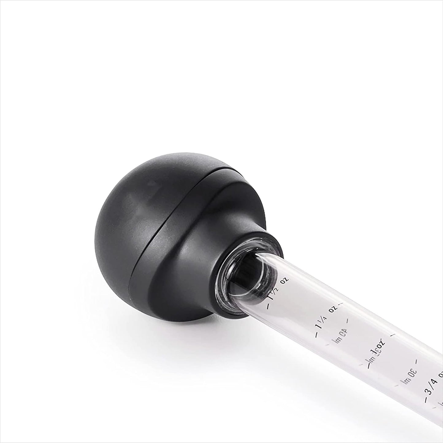 Cooking Aid Baster with Cleaning Brush - Black