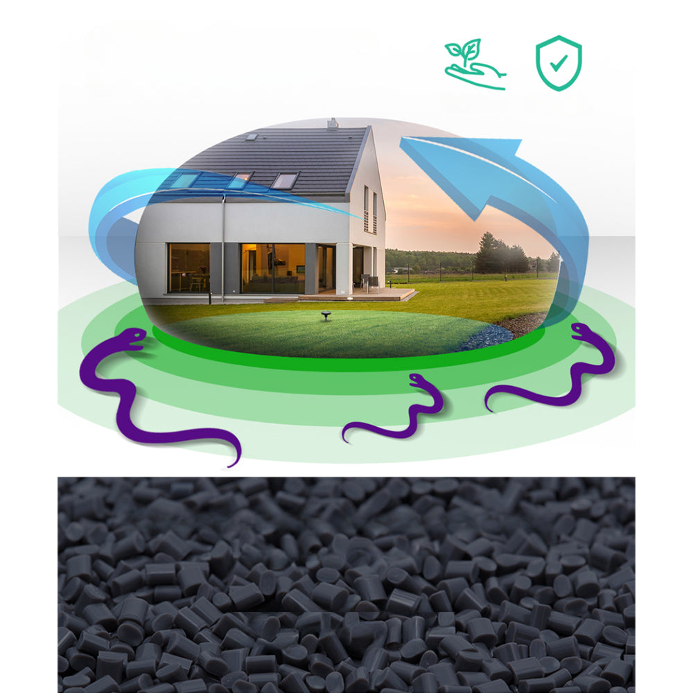 Solar LED Snake Multi Pulse Ultrasonic Pest Repeller - 20x